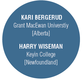 Kari Bergerud: Grant MacEwan University [Alberta], Harry Wiseman: Keyin College [Newfoundland]
